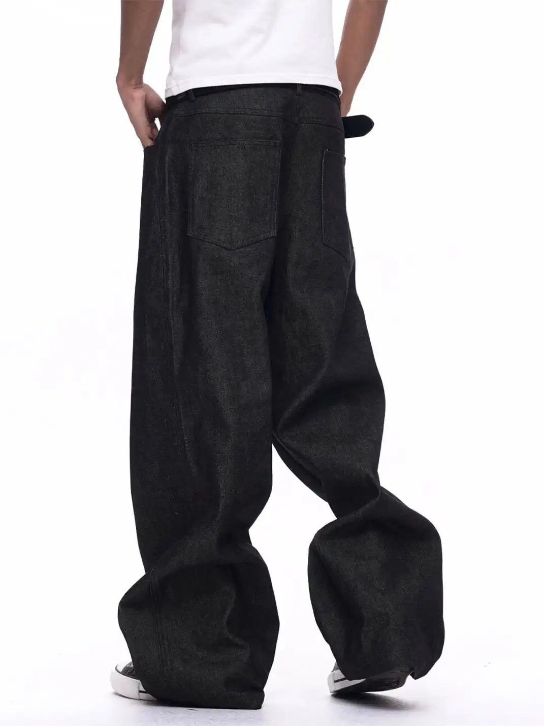 Fourth3ex | Asymmetric Button Fly Raw Denim Jeans