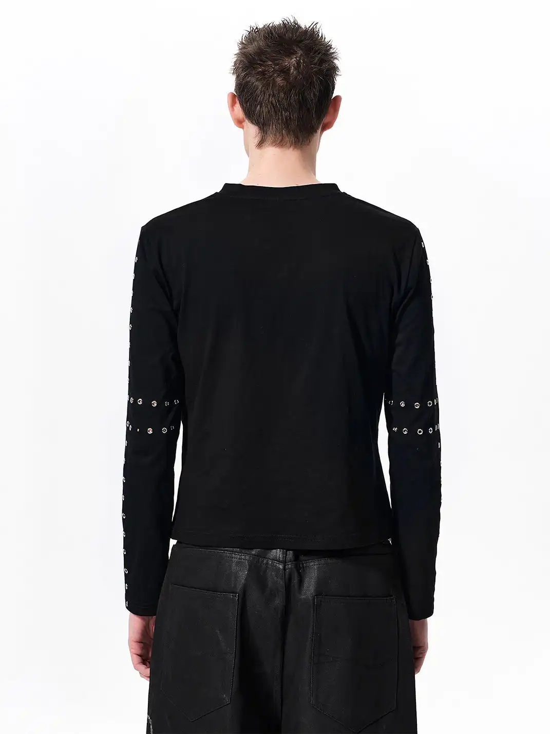 Fourth3ex | Cross Grommet Long Sleeve T-shirt