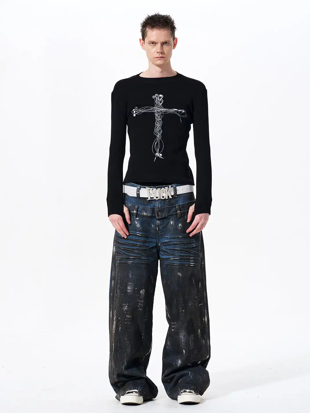 Fourth3ex | Headphone Cross Print Base Tee