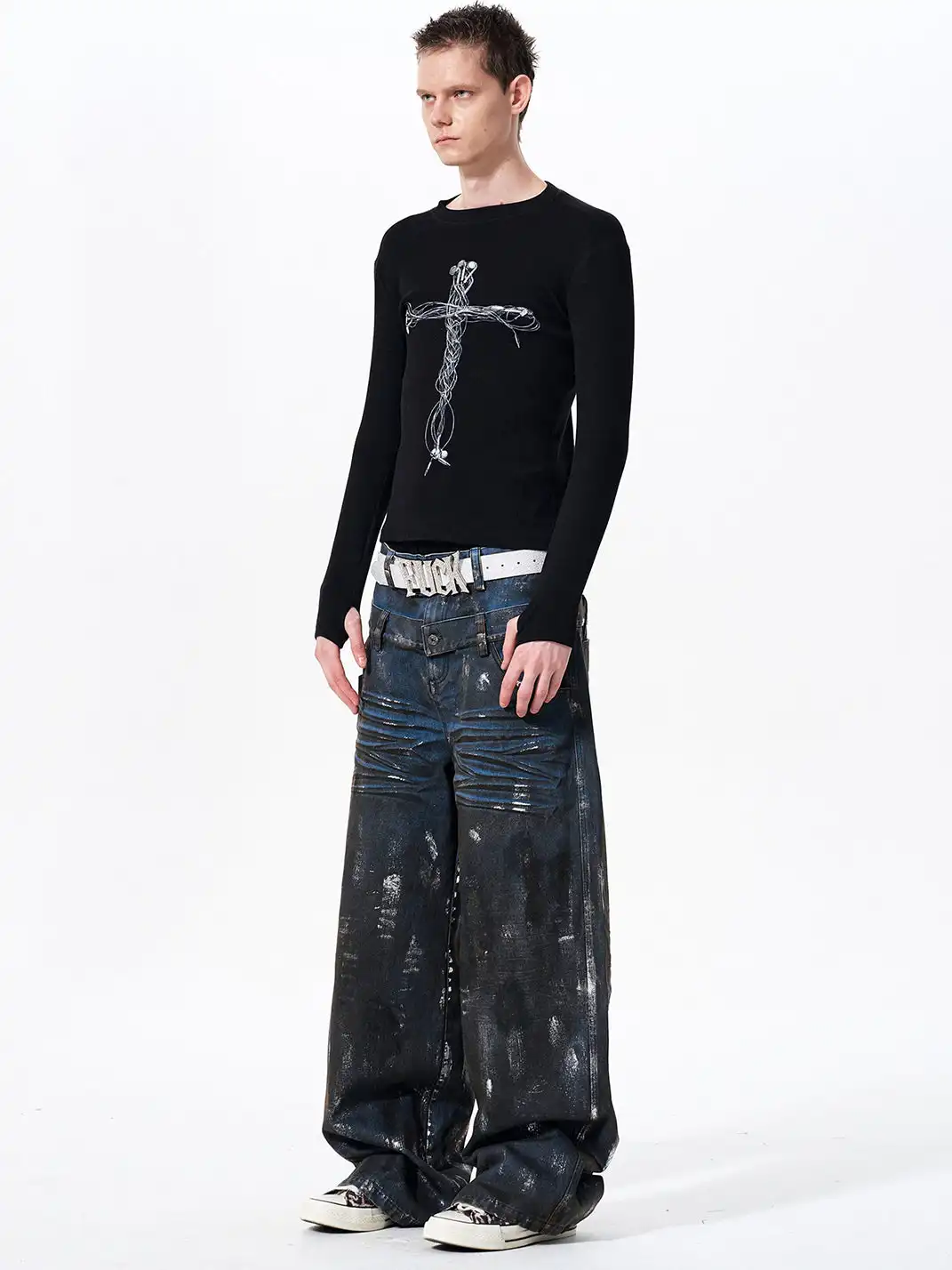 Fourth3ex | Headphone Cross Print Base Tee
