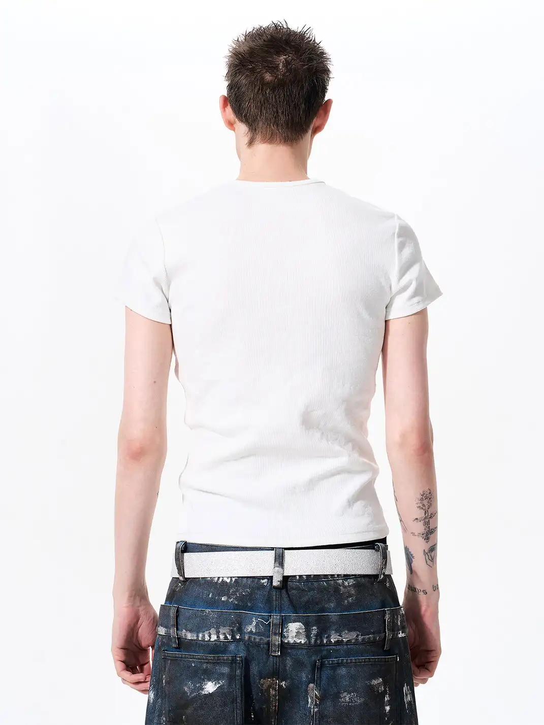 Fourth3ex | Headphone Cross Print Short Sleeve T-shirt