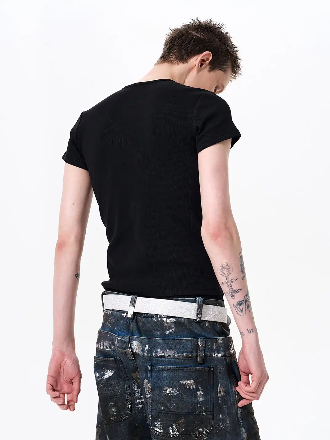 Fourth3ex | Headphone Cross Print Short Sleeve T-shirt