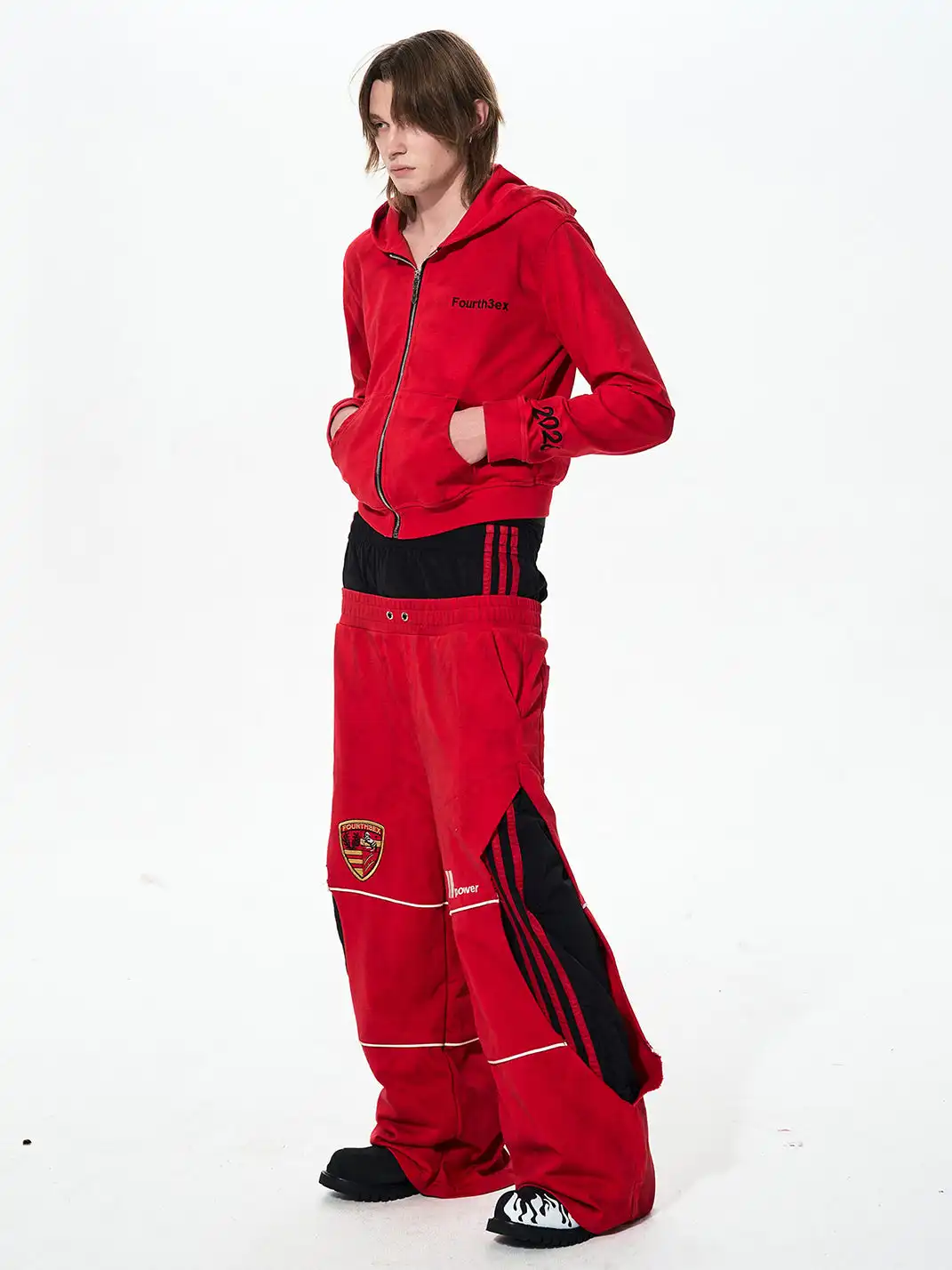 Fourth3ex | Slogan Red Hoodie
