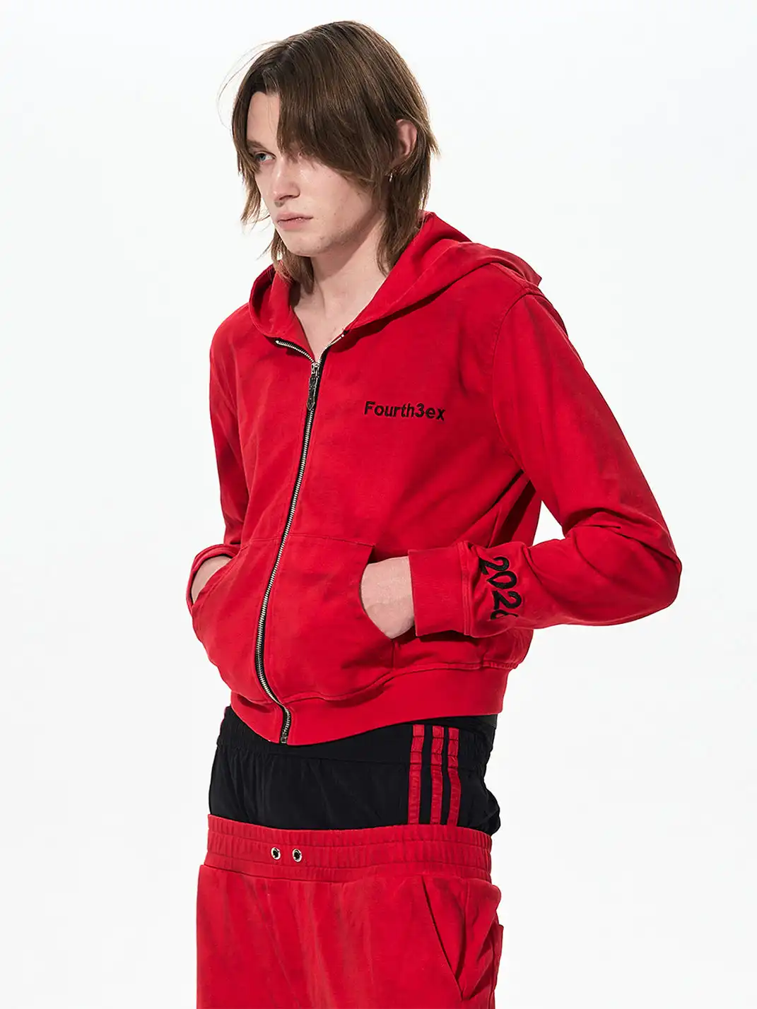 Fourth3ex | Slogan Red Hoodie