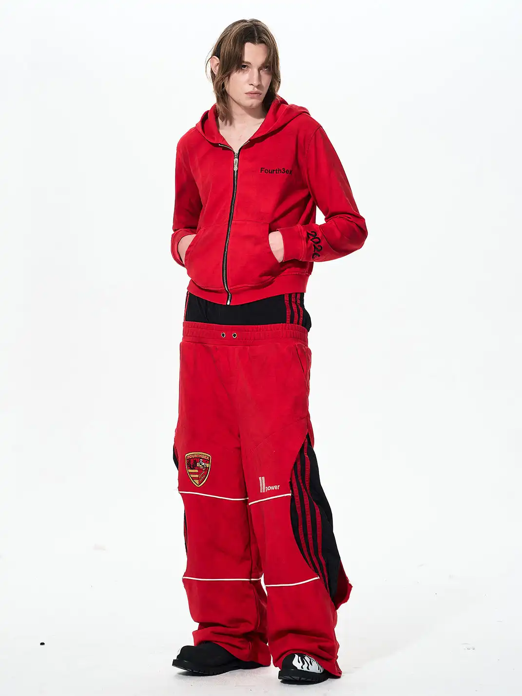 Fourth3ex | Slogan Red Hoodie