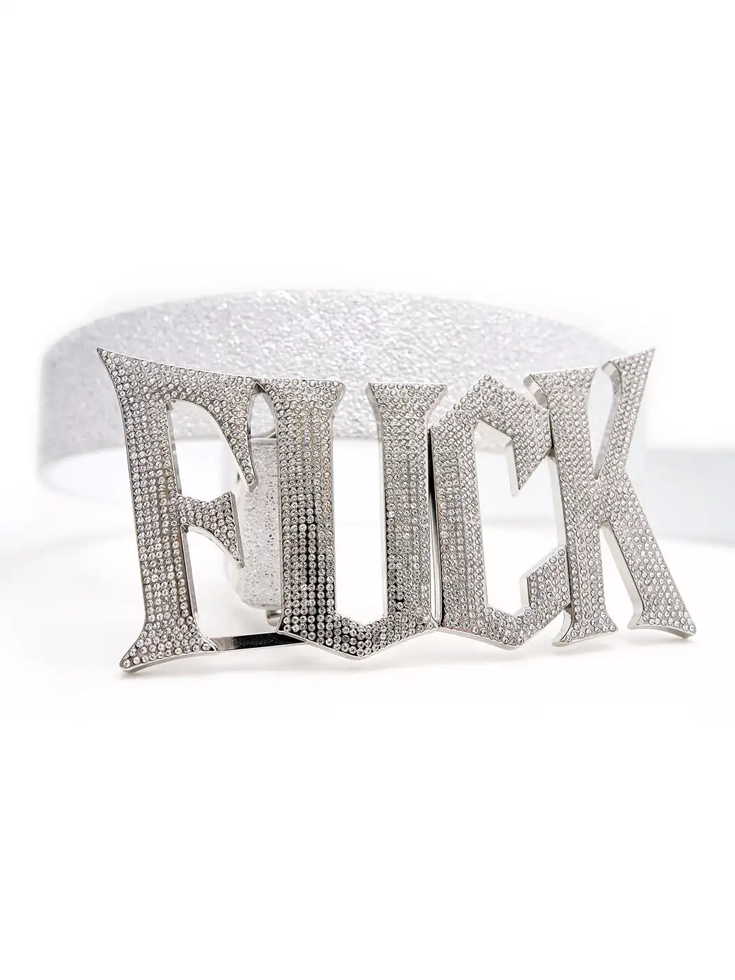 Fourth3ex | Full Rhinestone Genuine Leather Belt