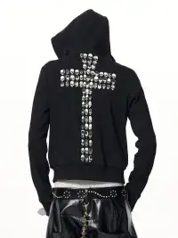 Fourth3ex | Skull & Cross Zip-Up Hoodie