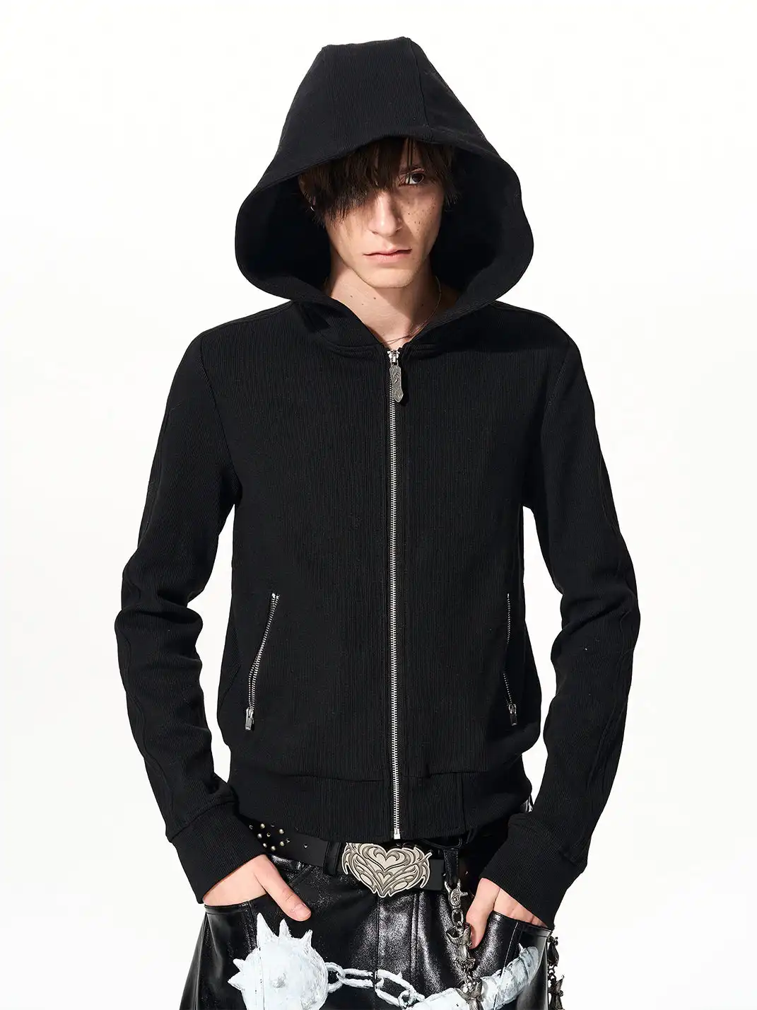 Fourth3ex | Skull & Cross Zip-Up Hoodie