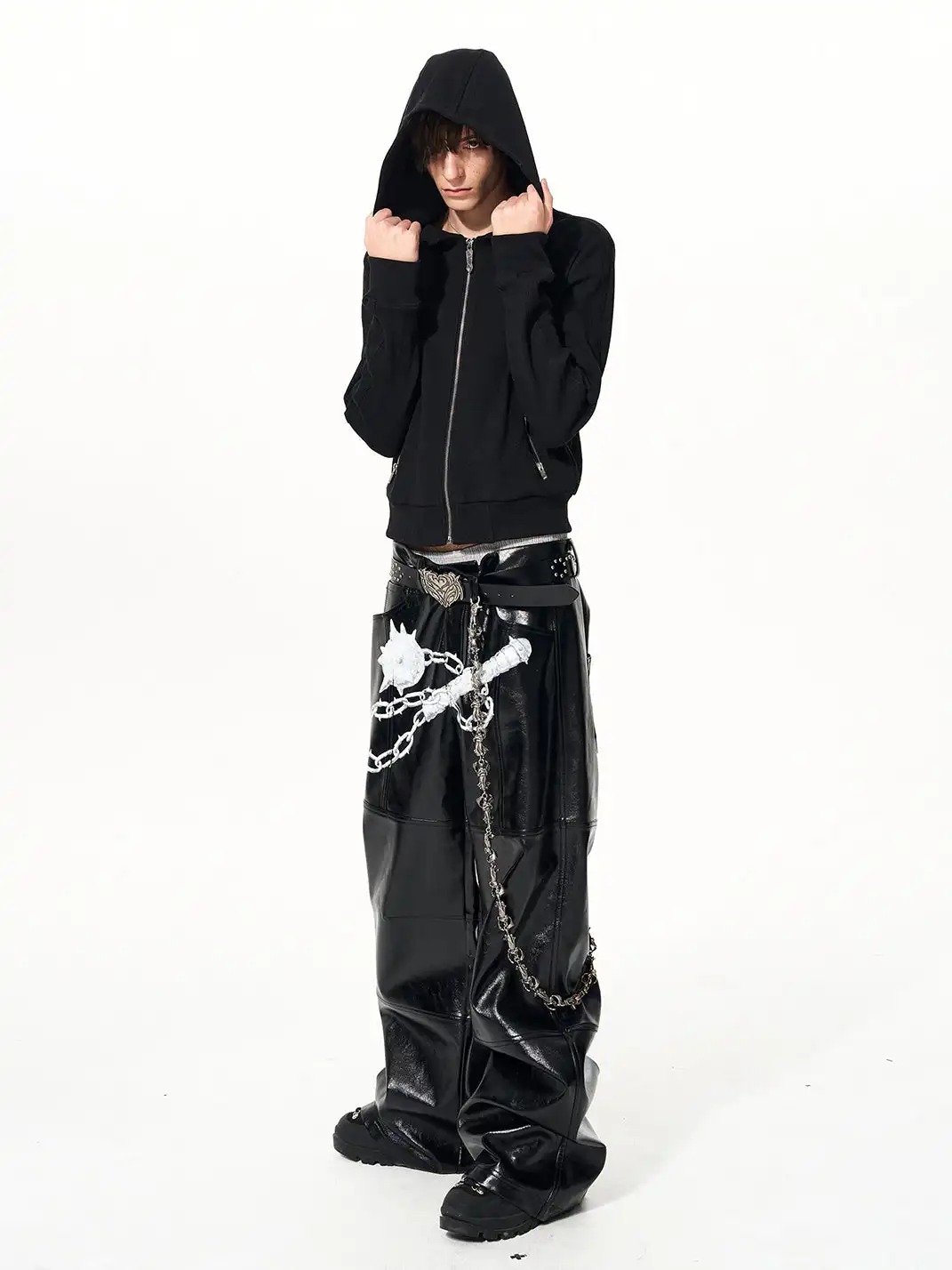 Fourth3ex | Skull & Cross Zip-Up Hoodie