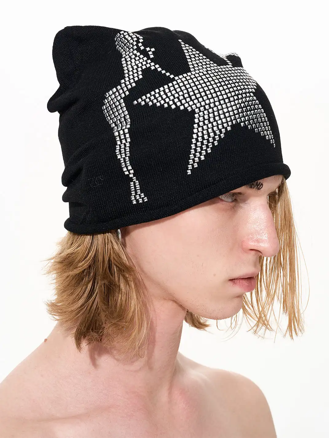 Fourth3ex | Studded Print Beanie