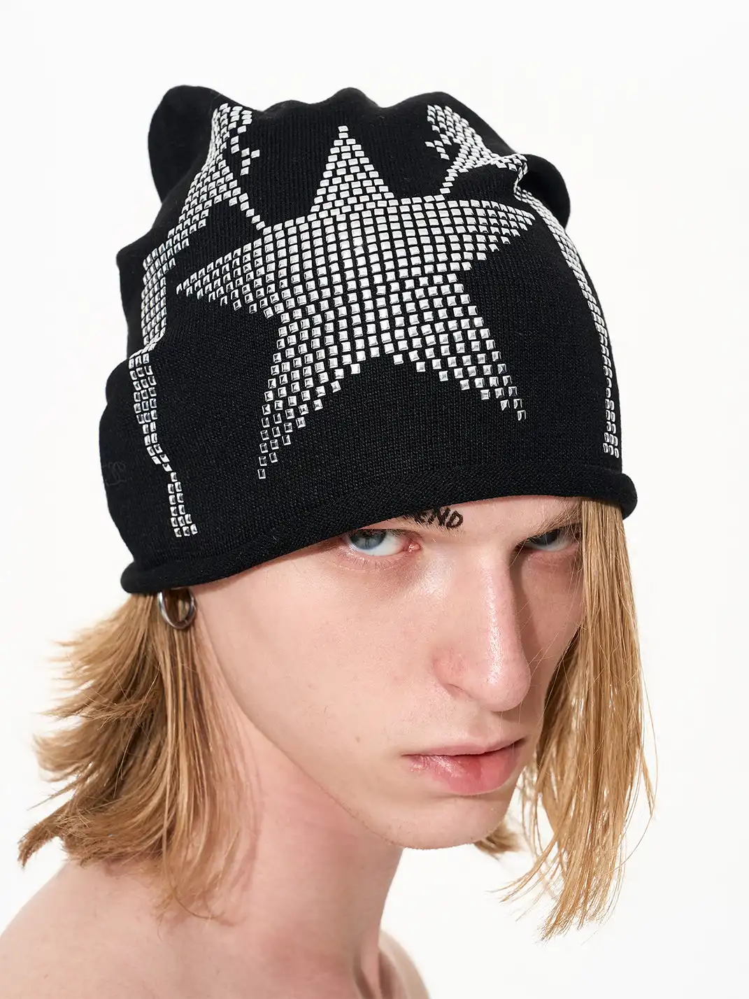 Fourth3ex | Studded Print Beanie