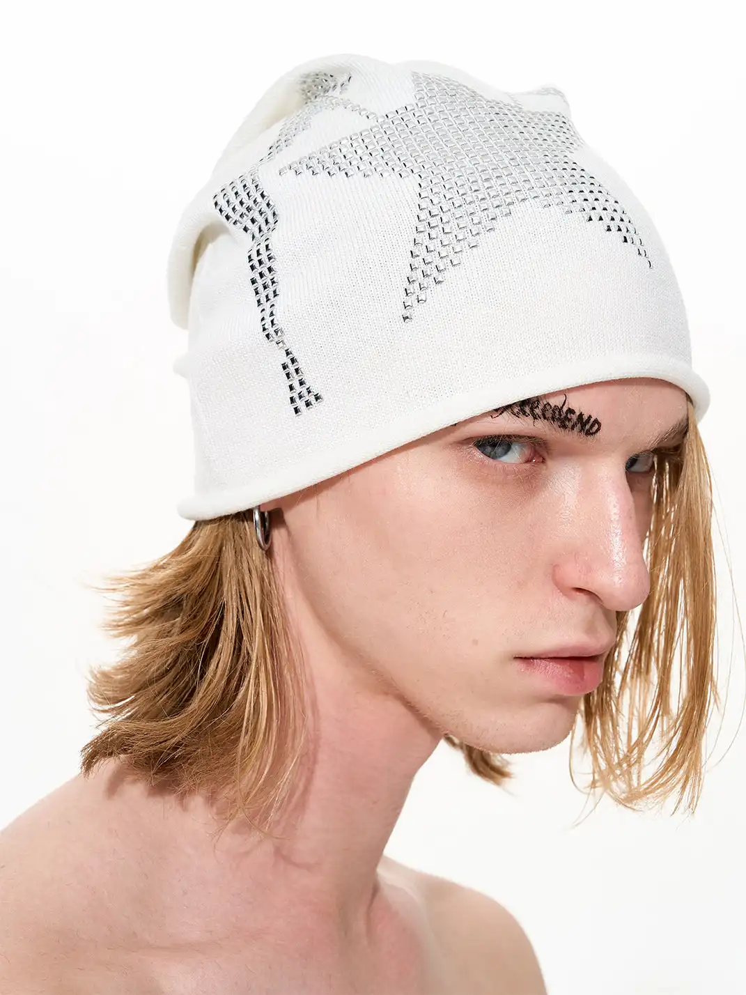 Fourth3ex | Studded Print Beanie