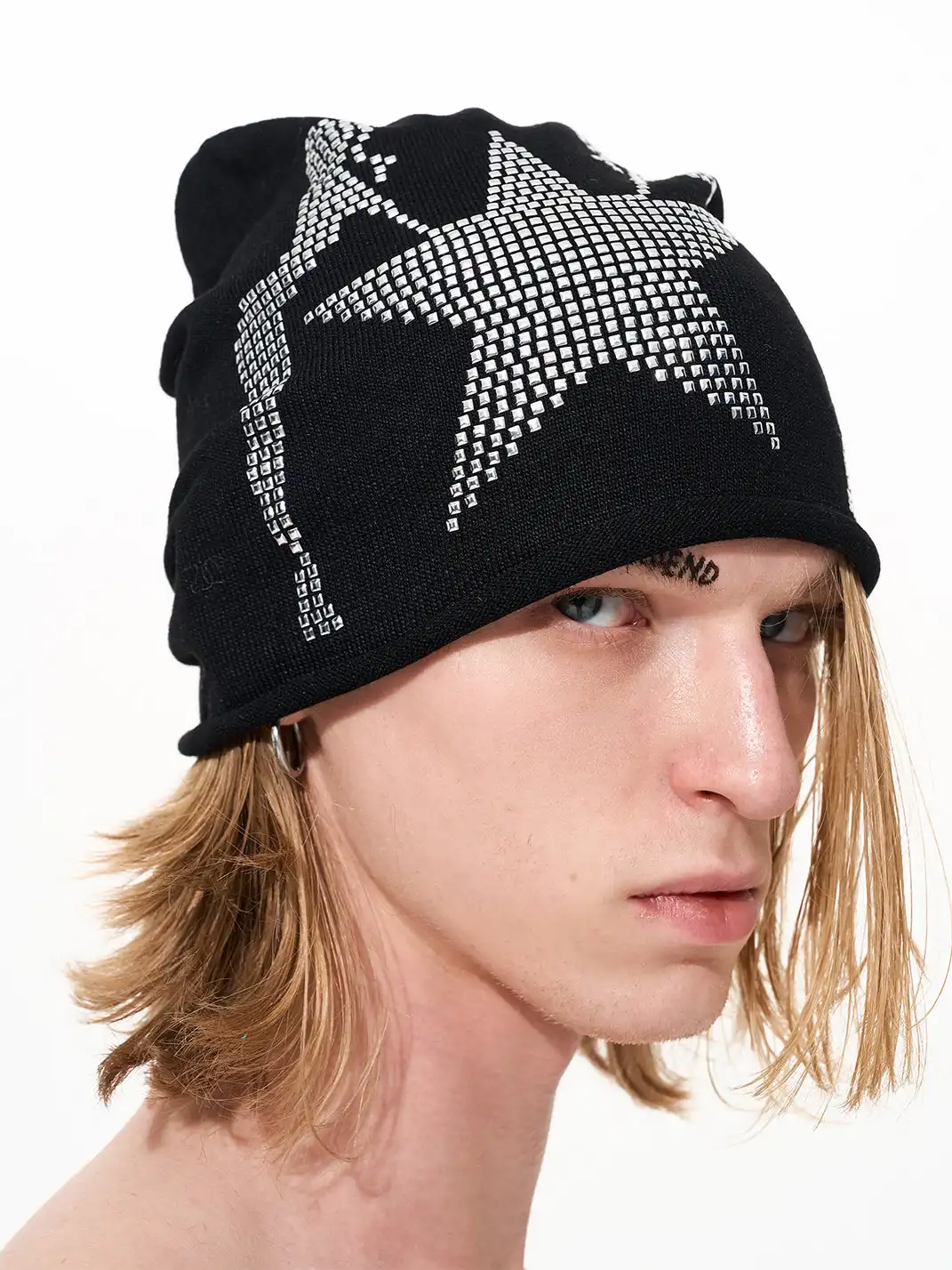 Fourth3ex | Studded Print Beanie