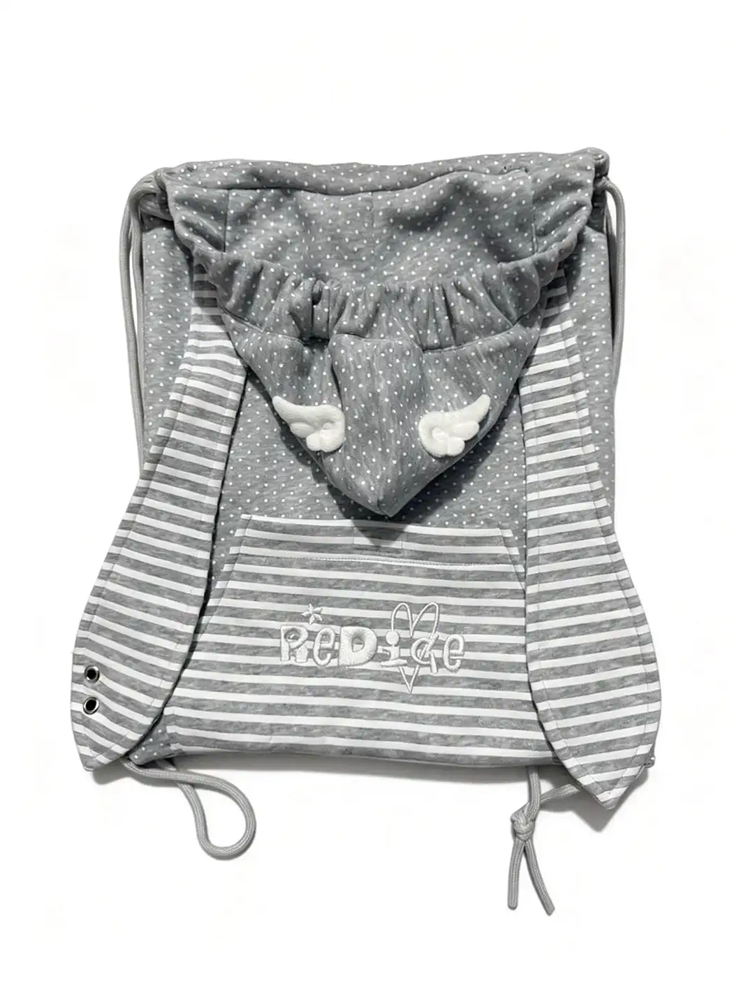 RED ICE | Drawstring Rabbit Ear Hat Bag