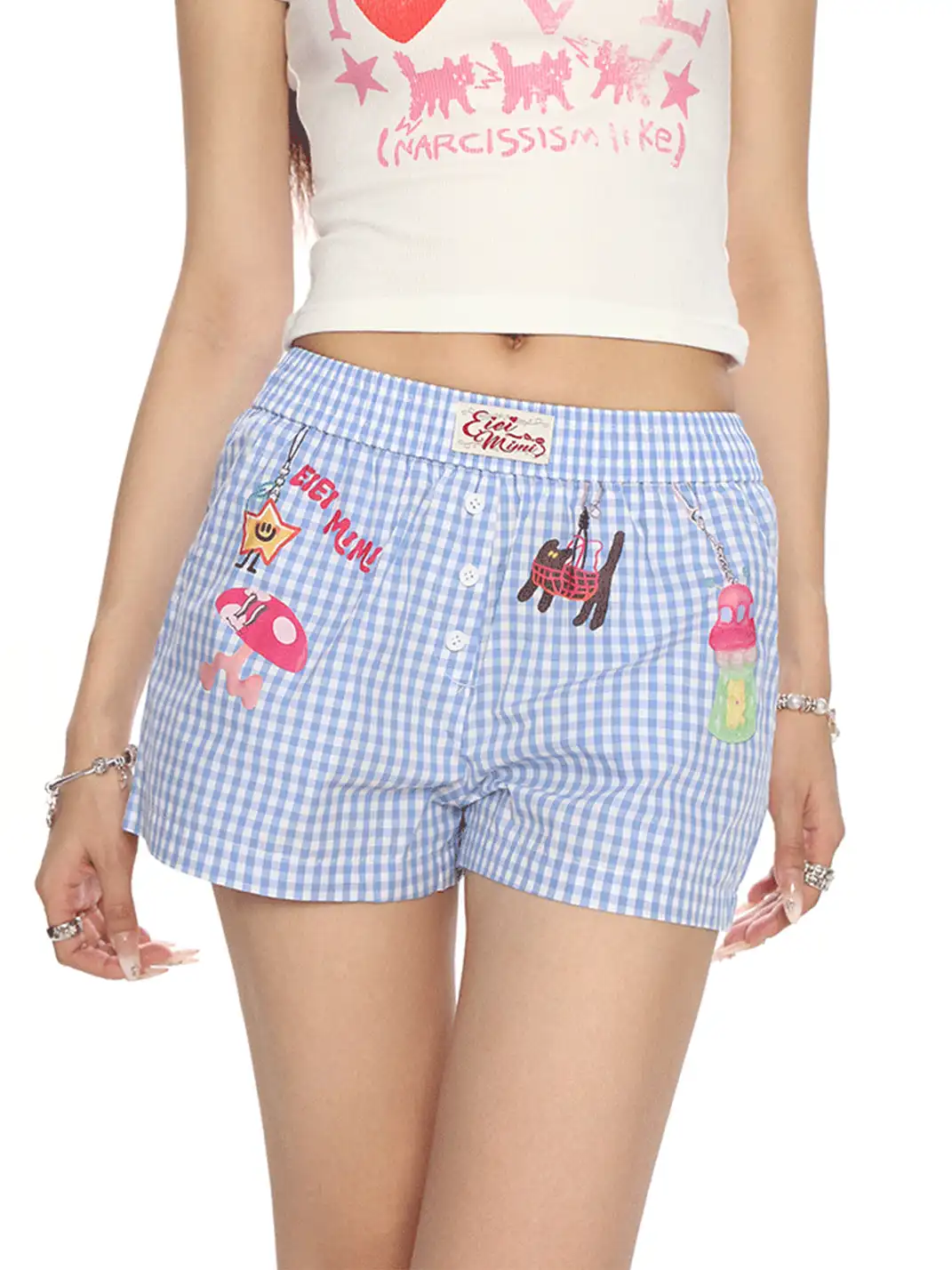 BIGGOLD | Dopamine Plaid Print Shorts