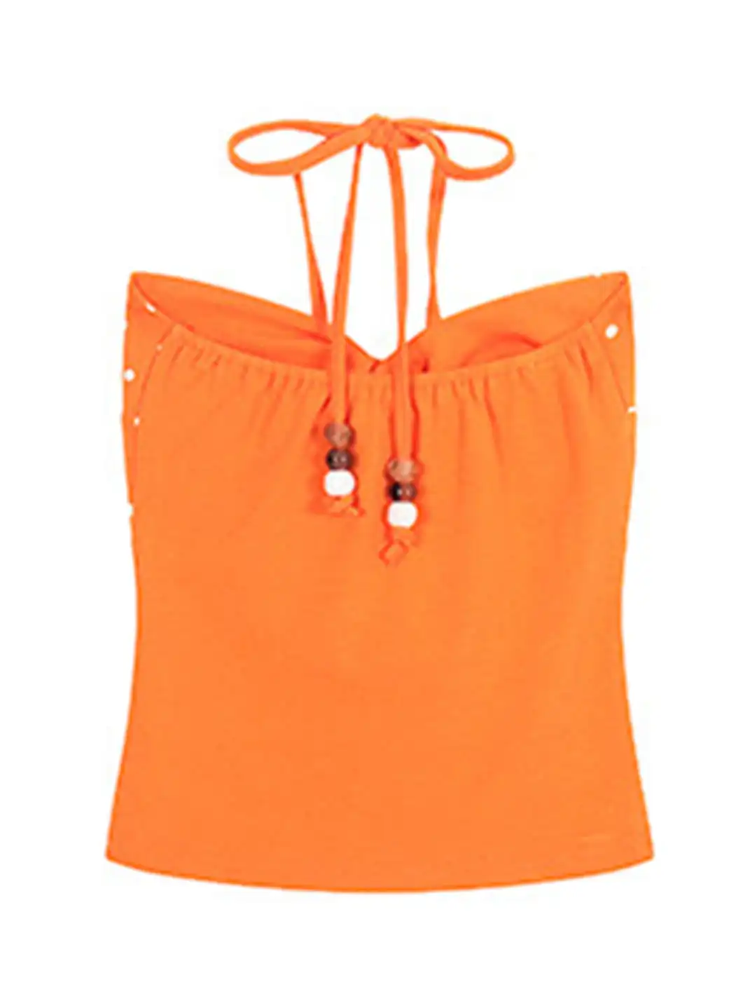 BIGGOLD | Polka Dot Halter Tie-Up Bandeau Halter Top