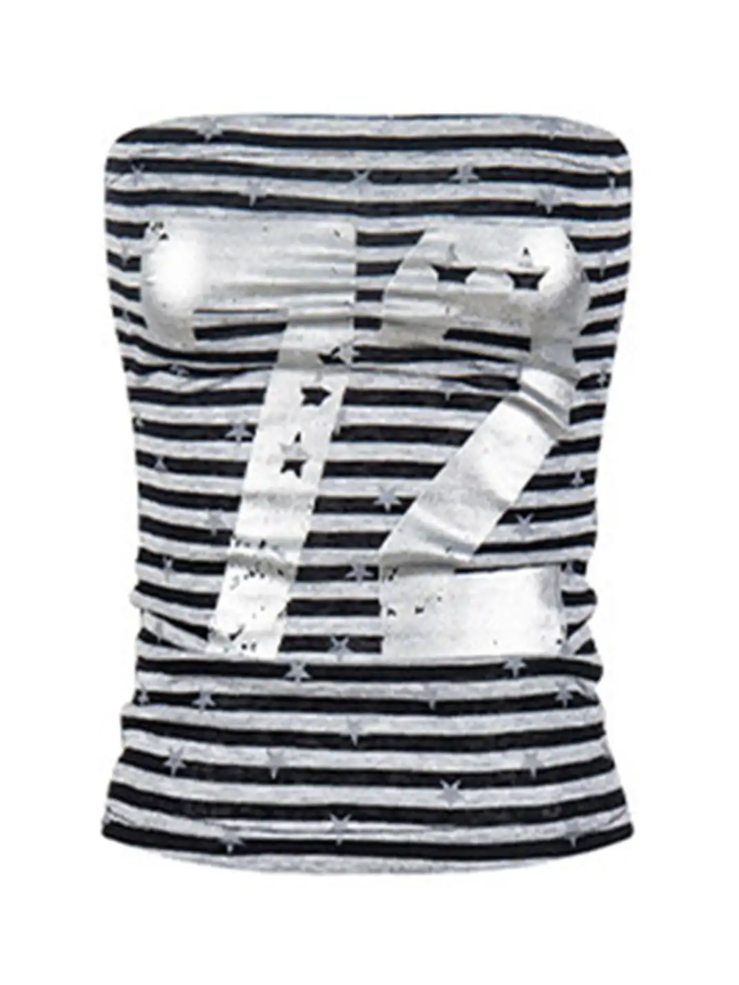 BIGGOLD | Striped Star Bandeau Top