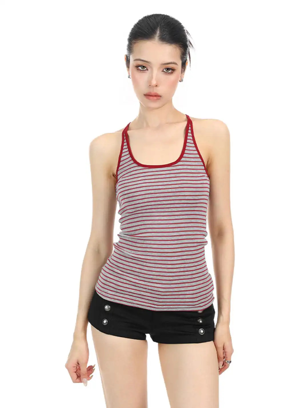 BIGGOLD | Striped U-Neck Camisole Top