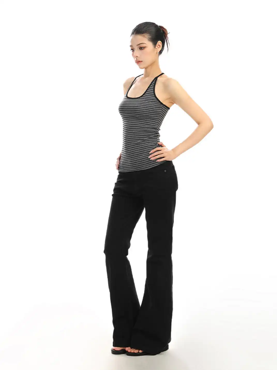 BIGGOLD | Striped U-Neck Camisole Top