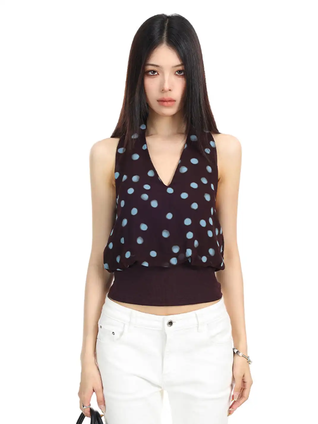 BIGGOLD | Halter Neck Bud Camisole Top
