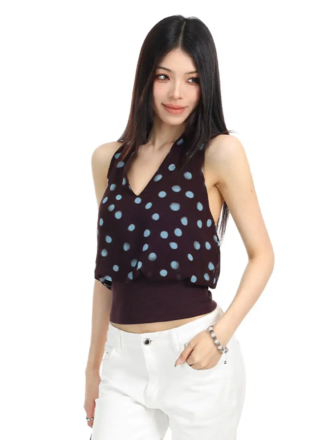 BIGGOLD | Halter Neck Bud Camisole Top