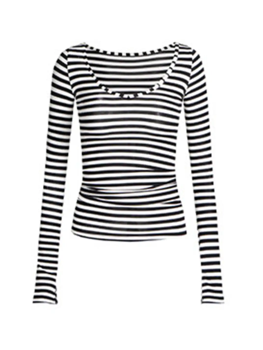 BIGGOLD | Striped Button V-Neck Long Sleeve T-Shirt