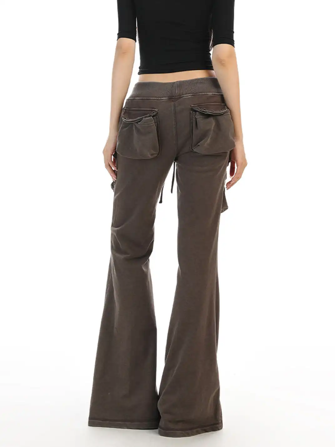 BIGGOLD | Multi-Pocket Slightly Flared Sweatpants