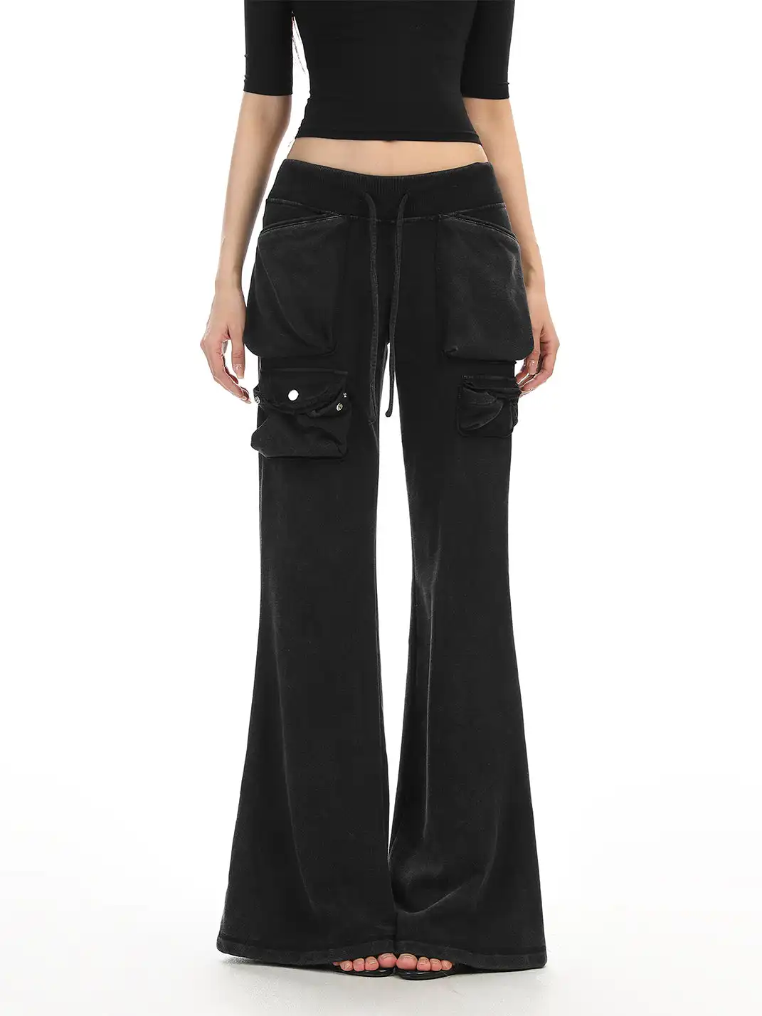 BIGGOLD | Multi-Pocket Slightly Flared Sweatpants