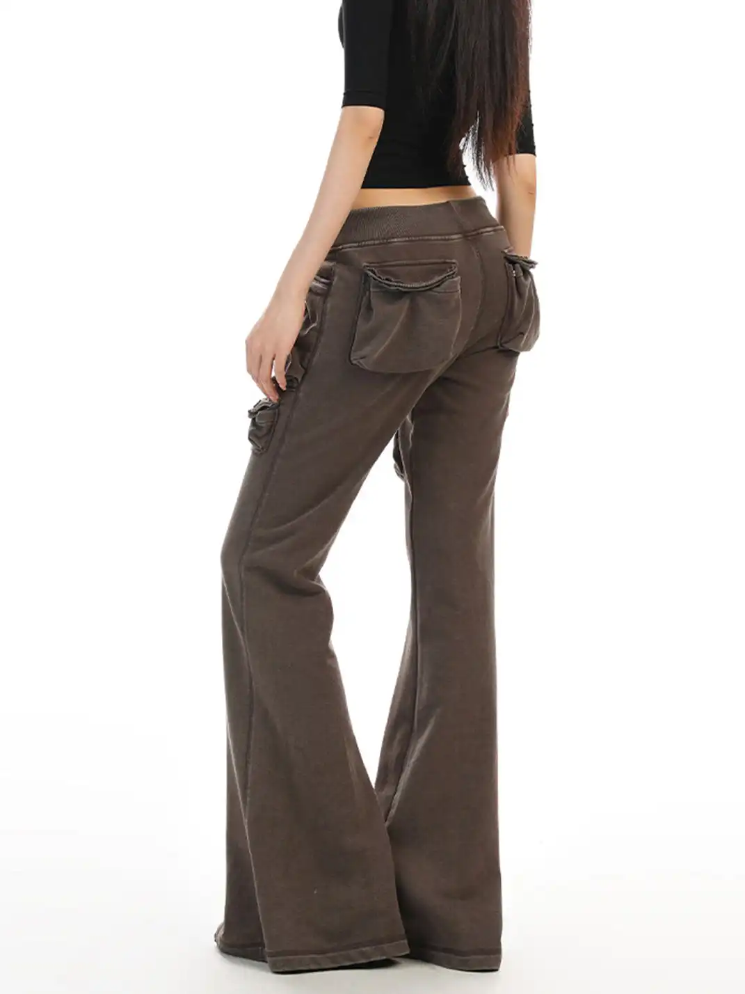 BIGGOLD | Multi-Pocket Slightly Flared Sweatpants