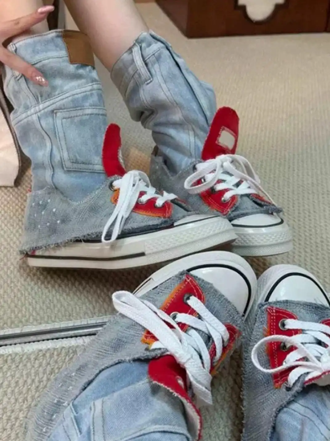 Jpoetry | High-Top Denim Canvas Shoes