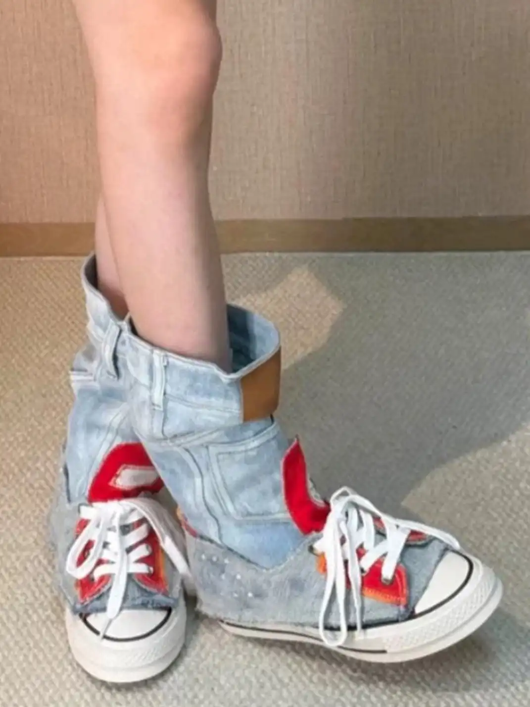 Jpoetry | High-Top Denim Canvas Shoes