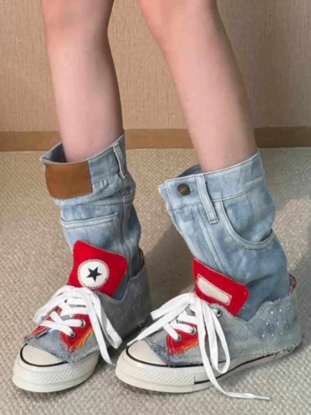 Jpoetry | High-Top Denim Canvas Shoes