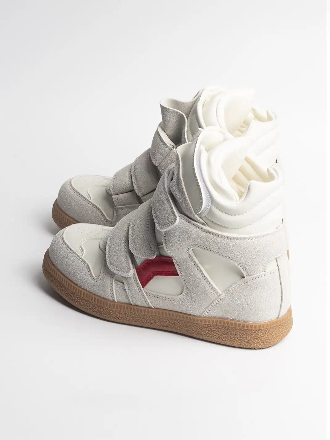Jpoetry | Color-Block Hook-and-Loop High-Top Sneakers