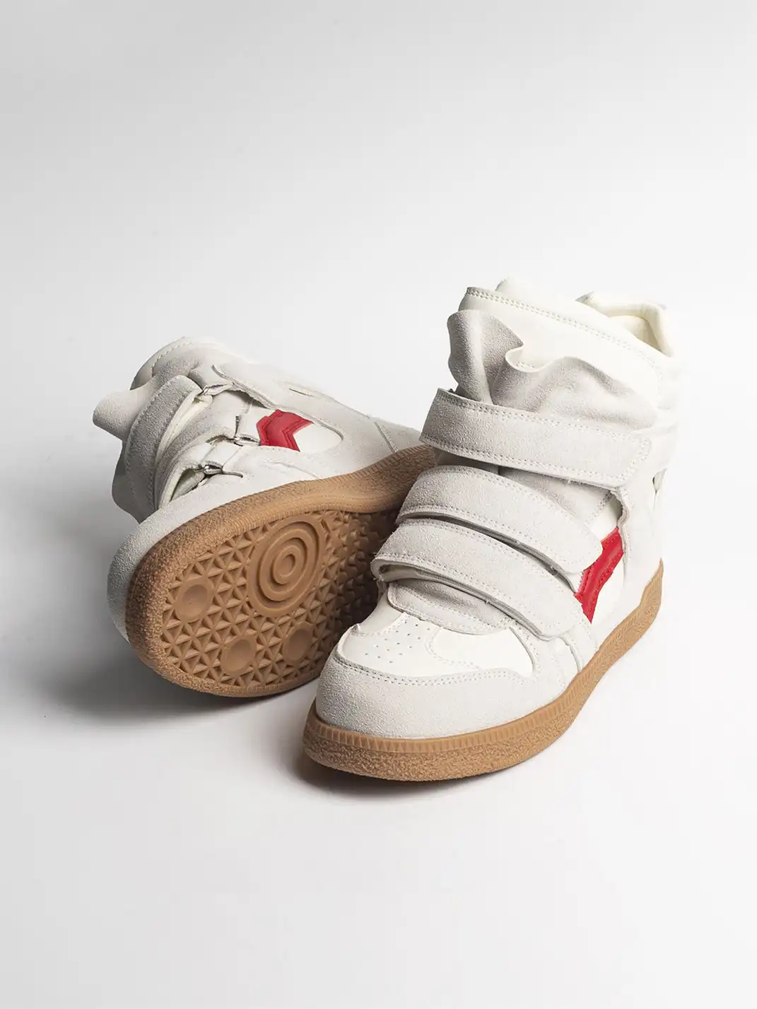 Jpoetry | Color-Block Hook-and-Loop High-Top Sneakers