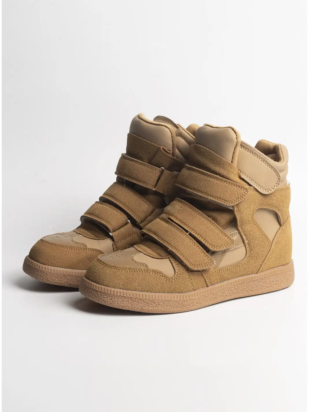 Jpoetry | Color-Block Hook-and-Loop High-Top Sneakers