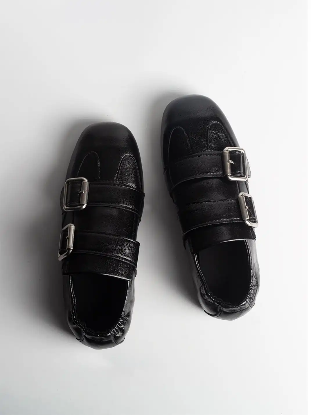 Jpoetry | Vintage Buckle Strap Flat Loafers