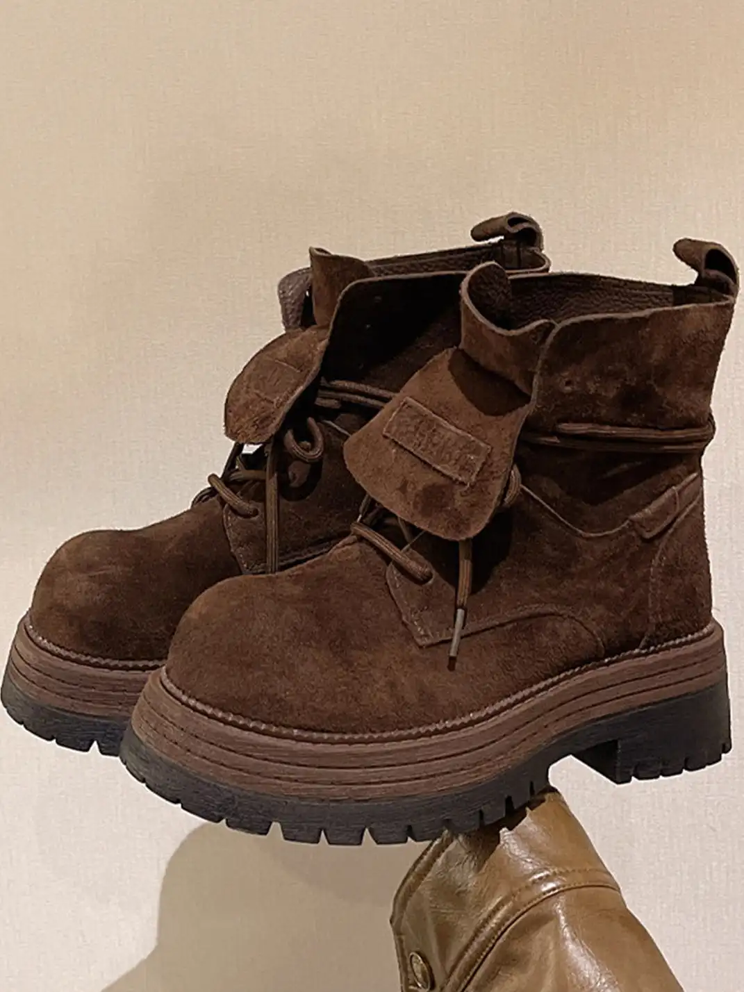 Jpoetry | Genuine Leather Platform Martin Boots