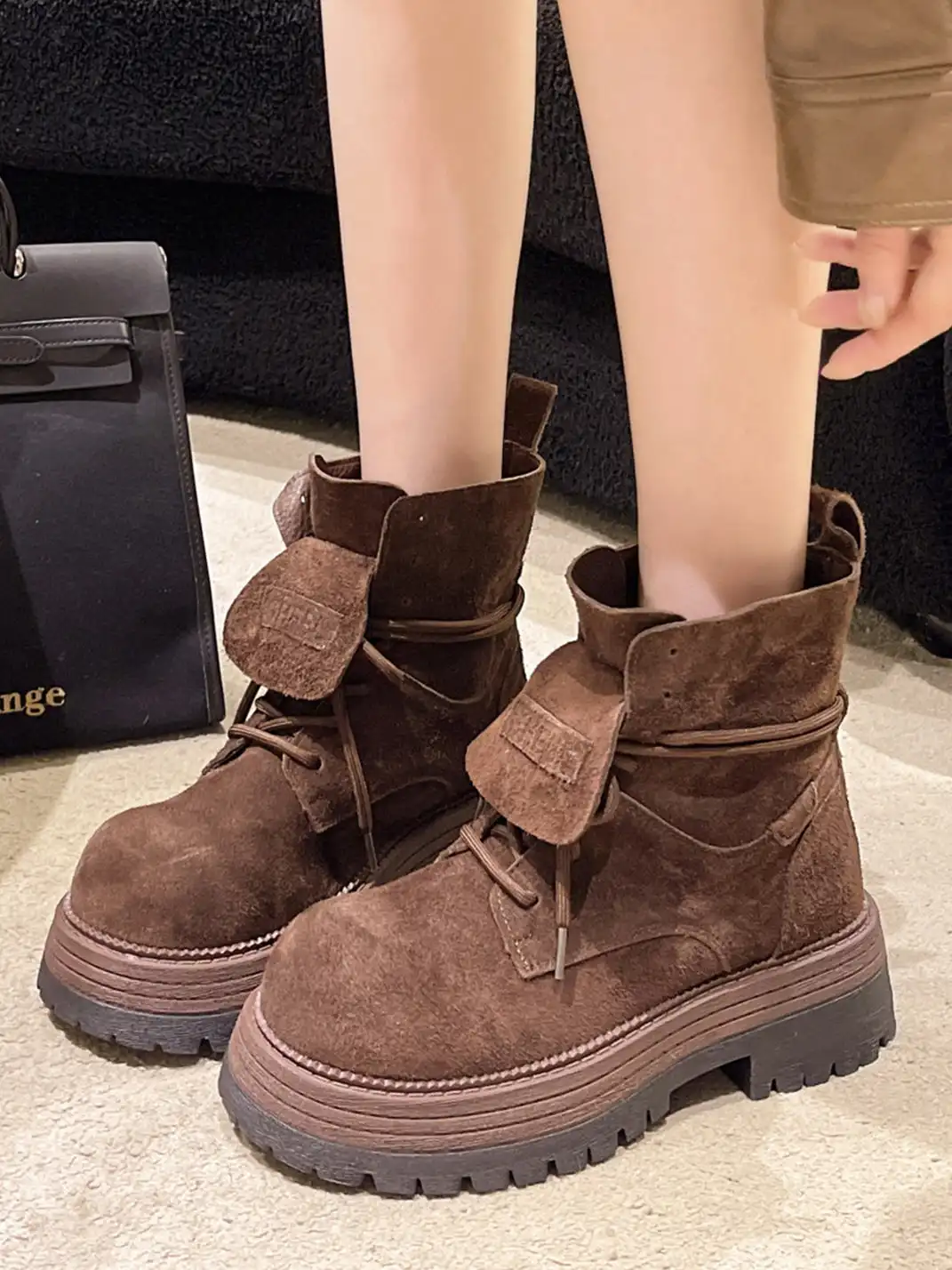 Jpoetry | Genuine Leather Platform Martin Boots