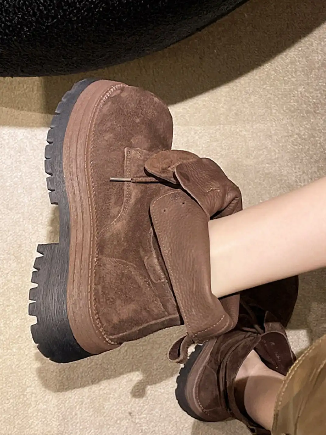 Jpoetry | Genuine Leather Platform Martin Boots
