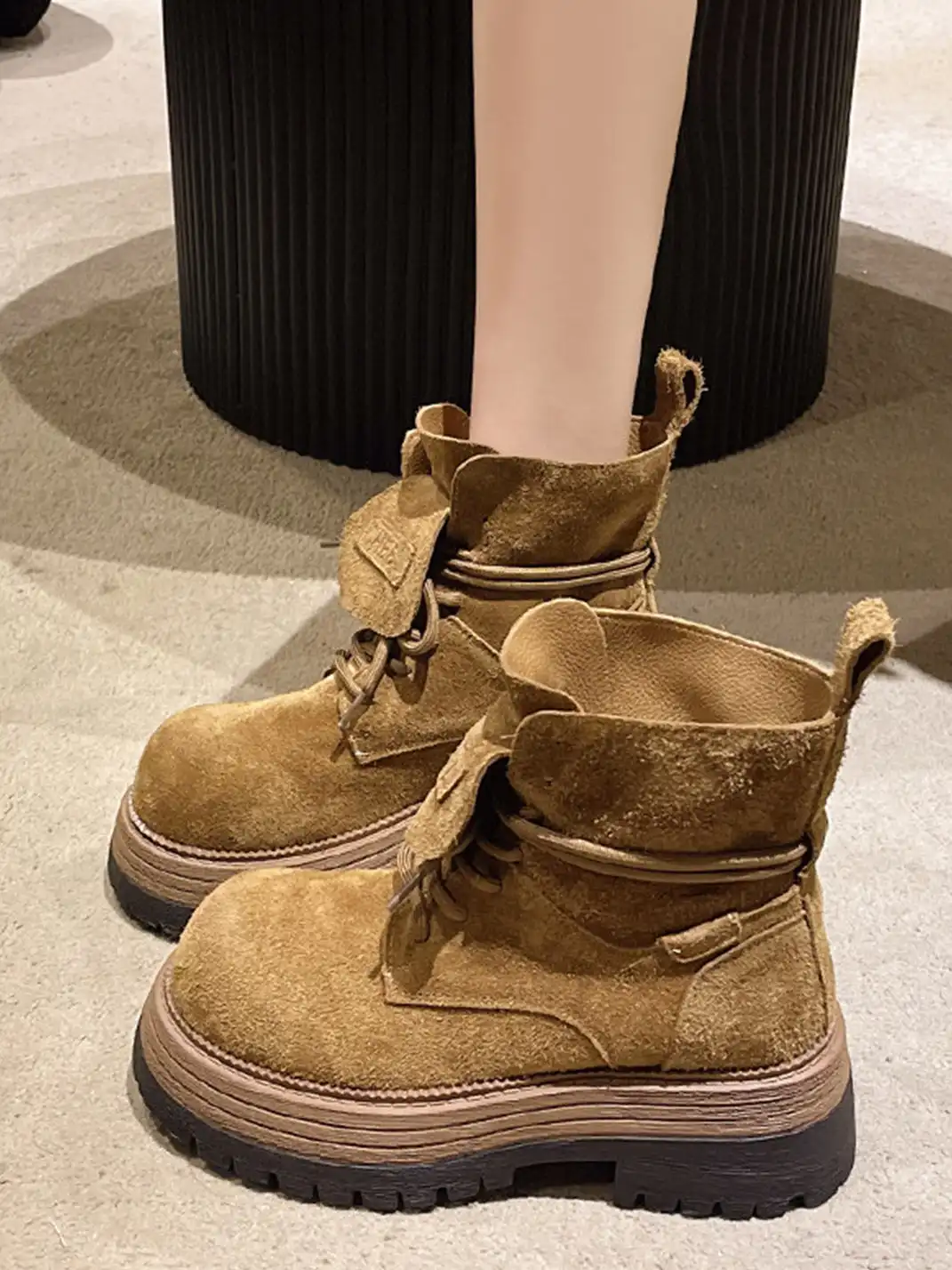 Jpoetry | Genuine Leather Platform Martin Boots
