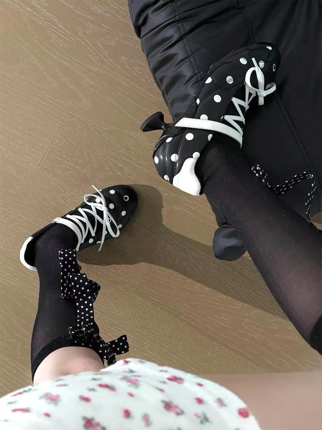 EMPTY BEHAVIOR | Polka Dot Sporty Ballet Flats