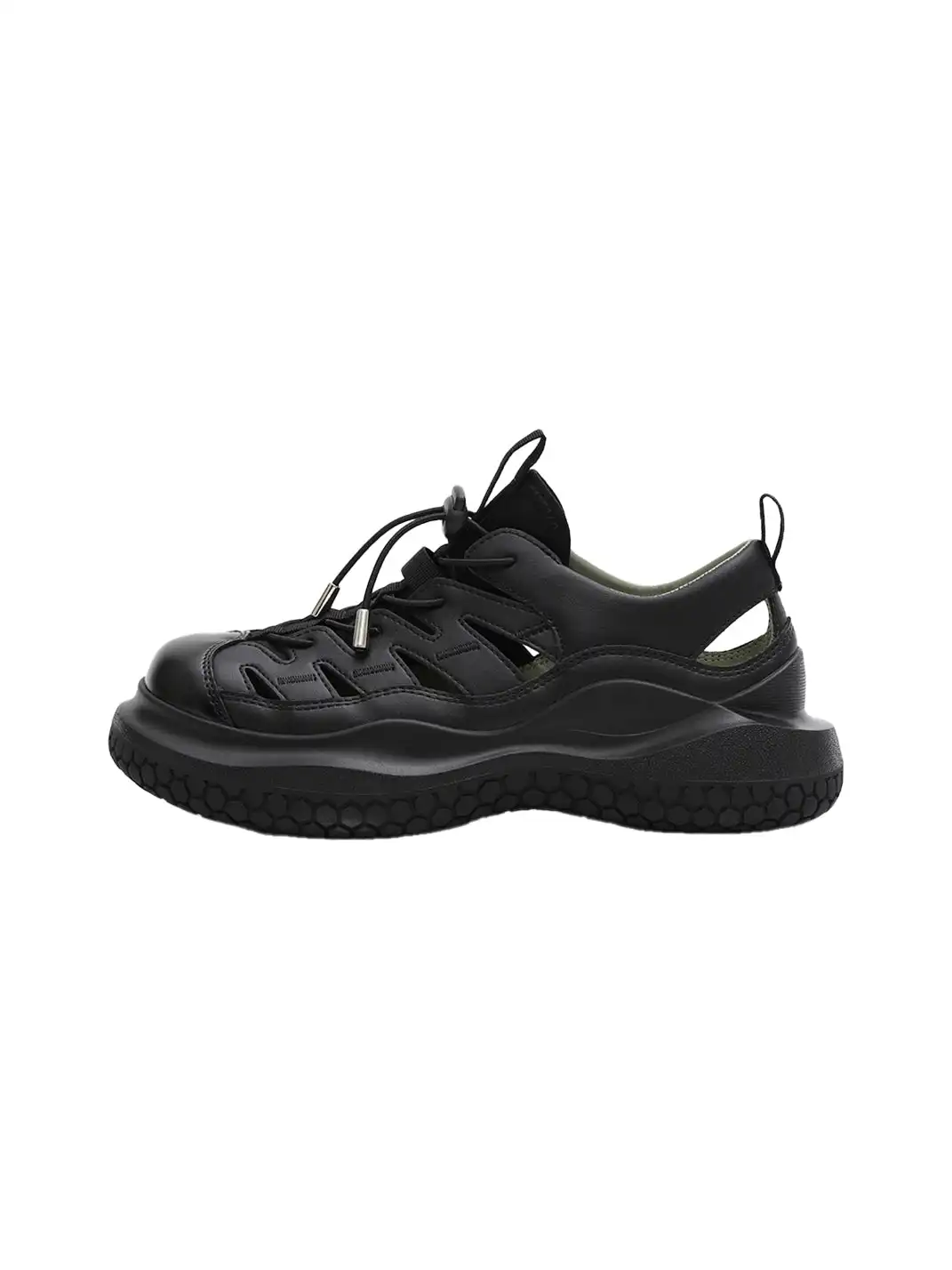 MASOOMAKE | Cutout Closed Toe Platform Sandals