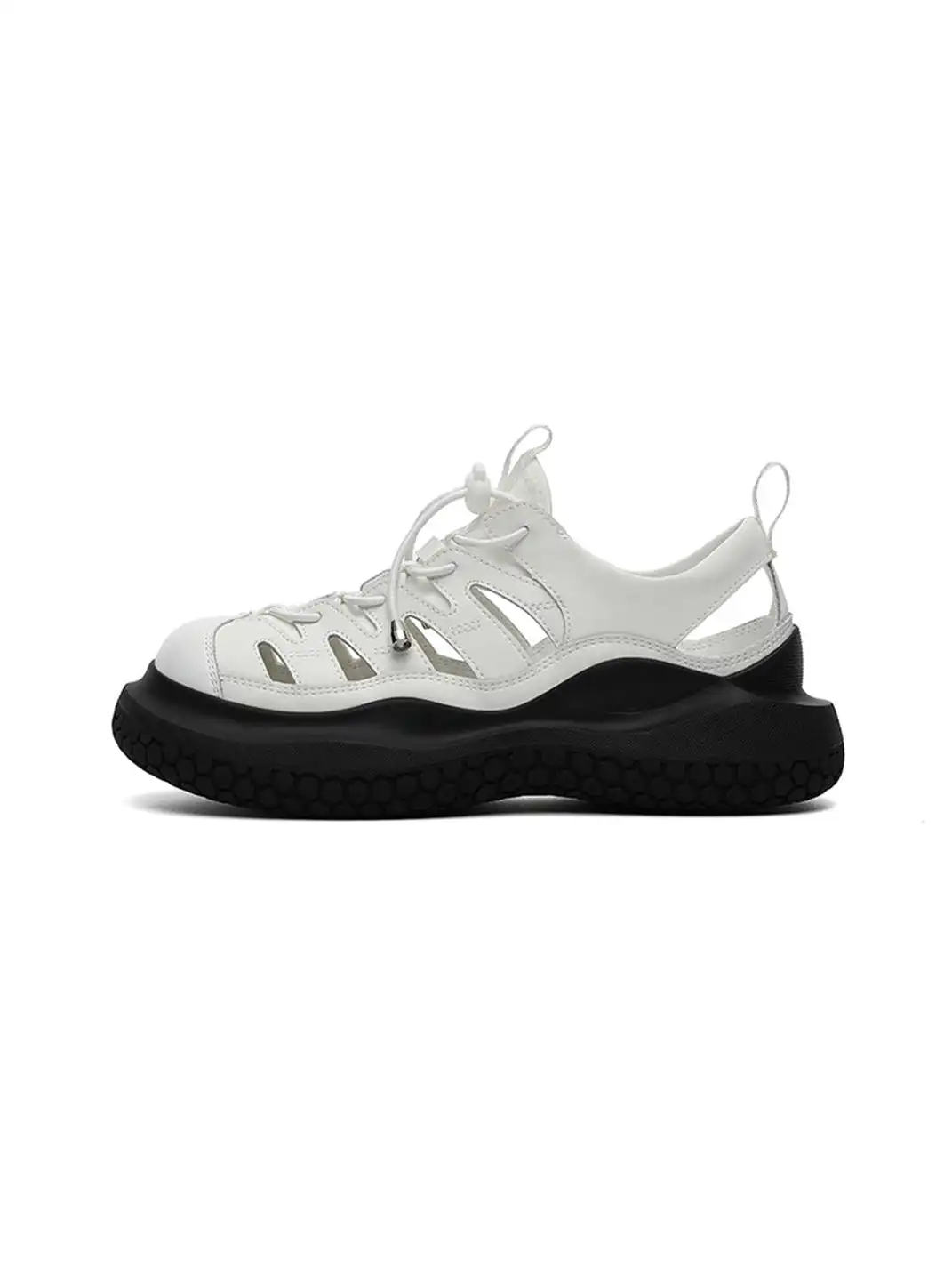 MASOOMAKE | Cutout Closed Toe Platform Sandals