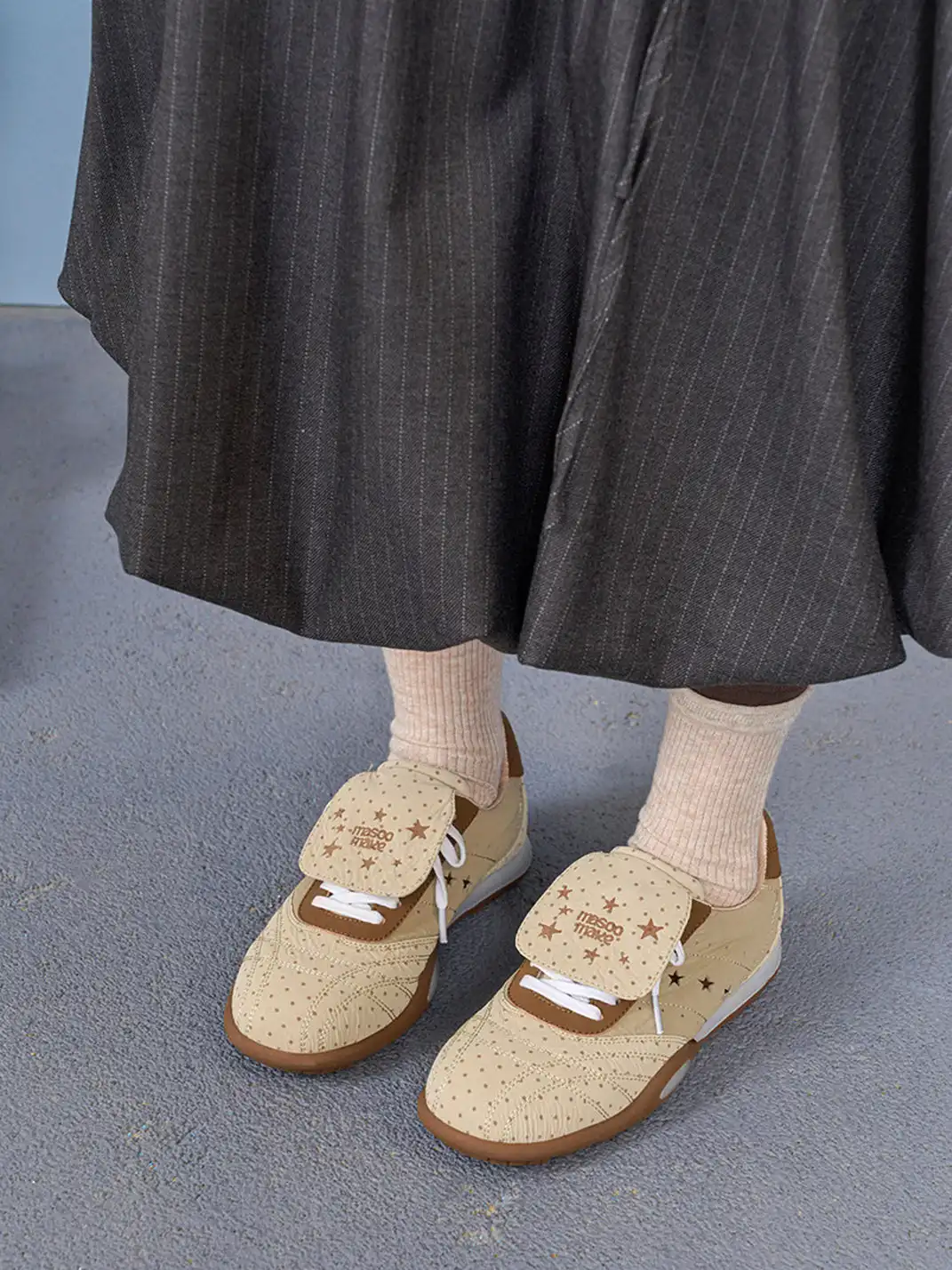 MASOOMAKE | Polka Dot Star Foldable Tongue Sneakers