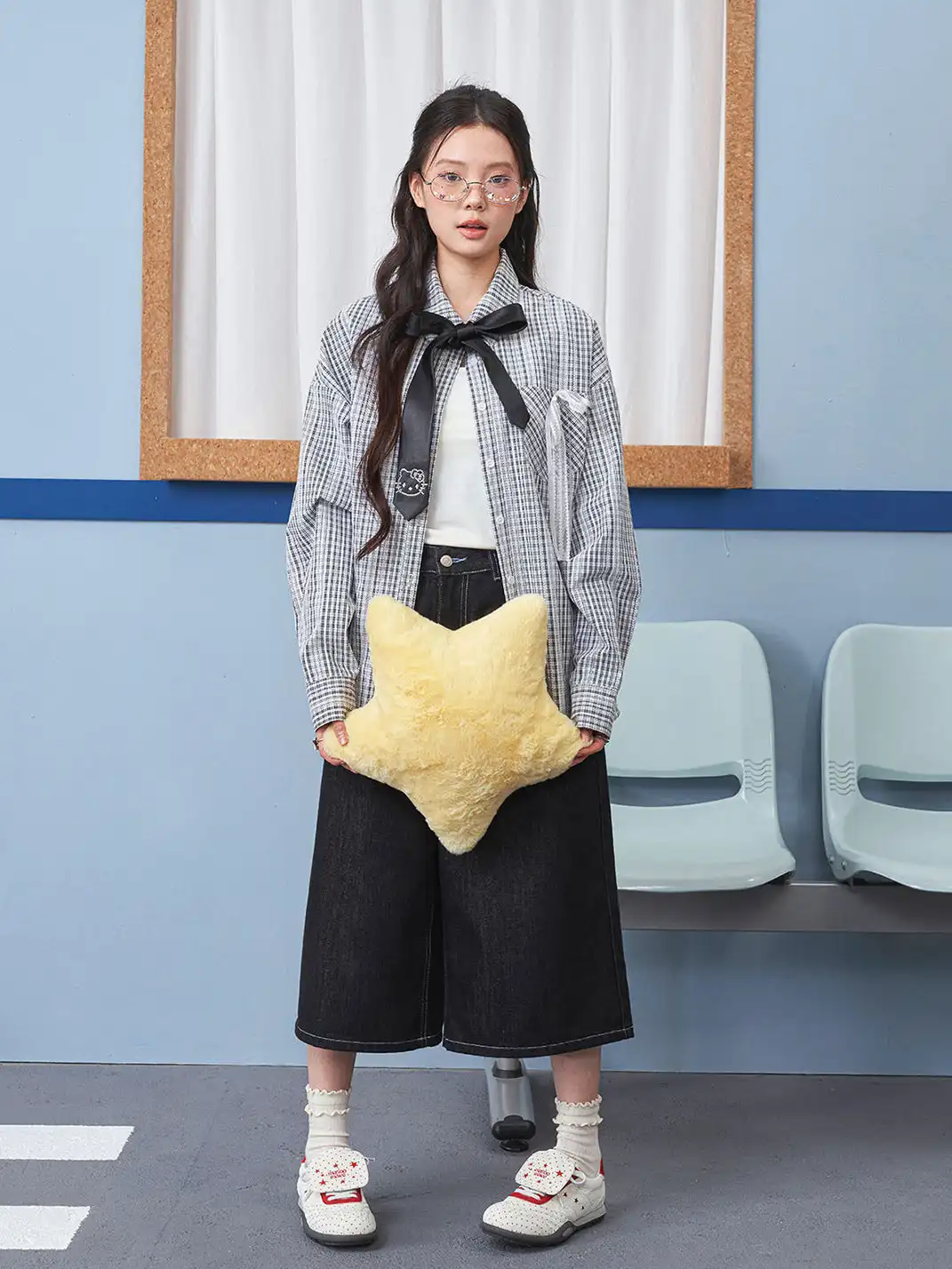 MASOOMAKE | Polka Dot Star Foldable Tongue Sneakers