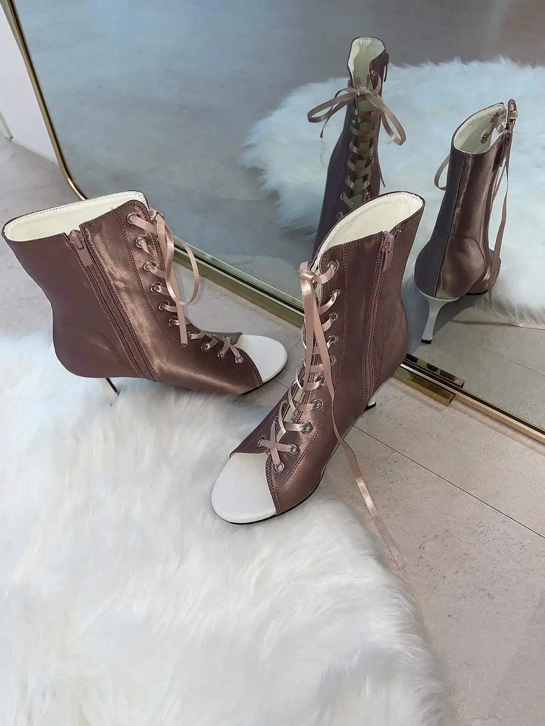 KFH | Satin Peep Toe High Heels