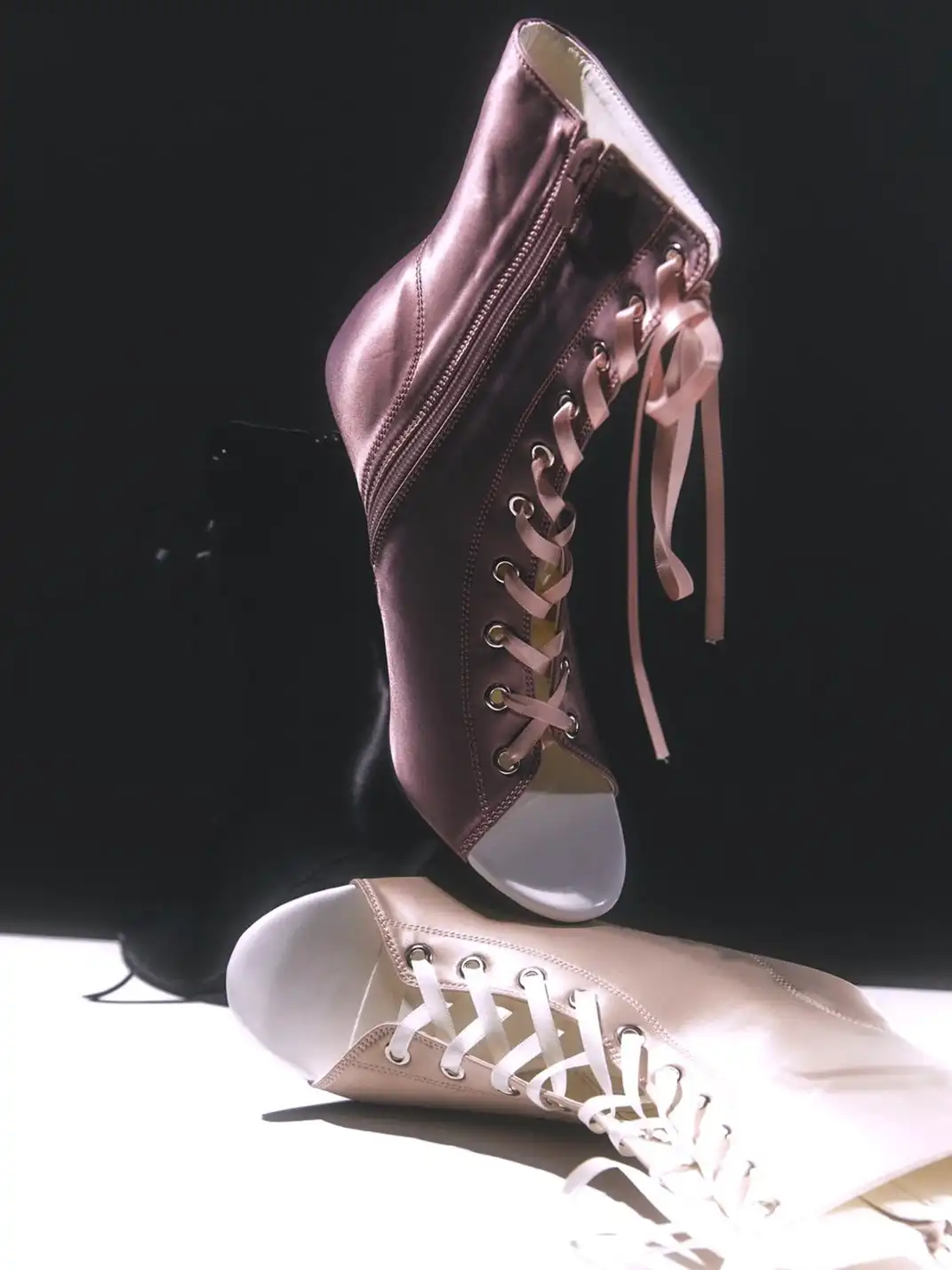 KFH | Satin Peep Toe High Heels