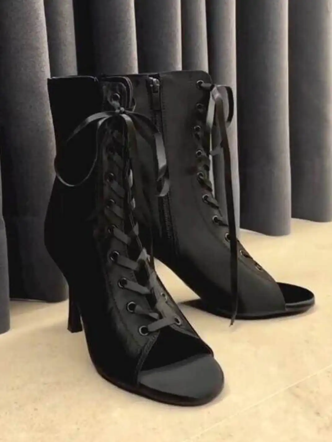 KFH | Satin Peep Toe High Heels