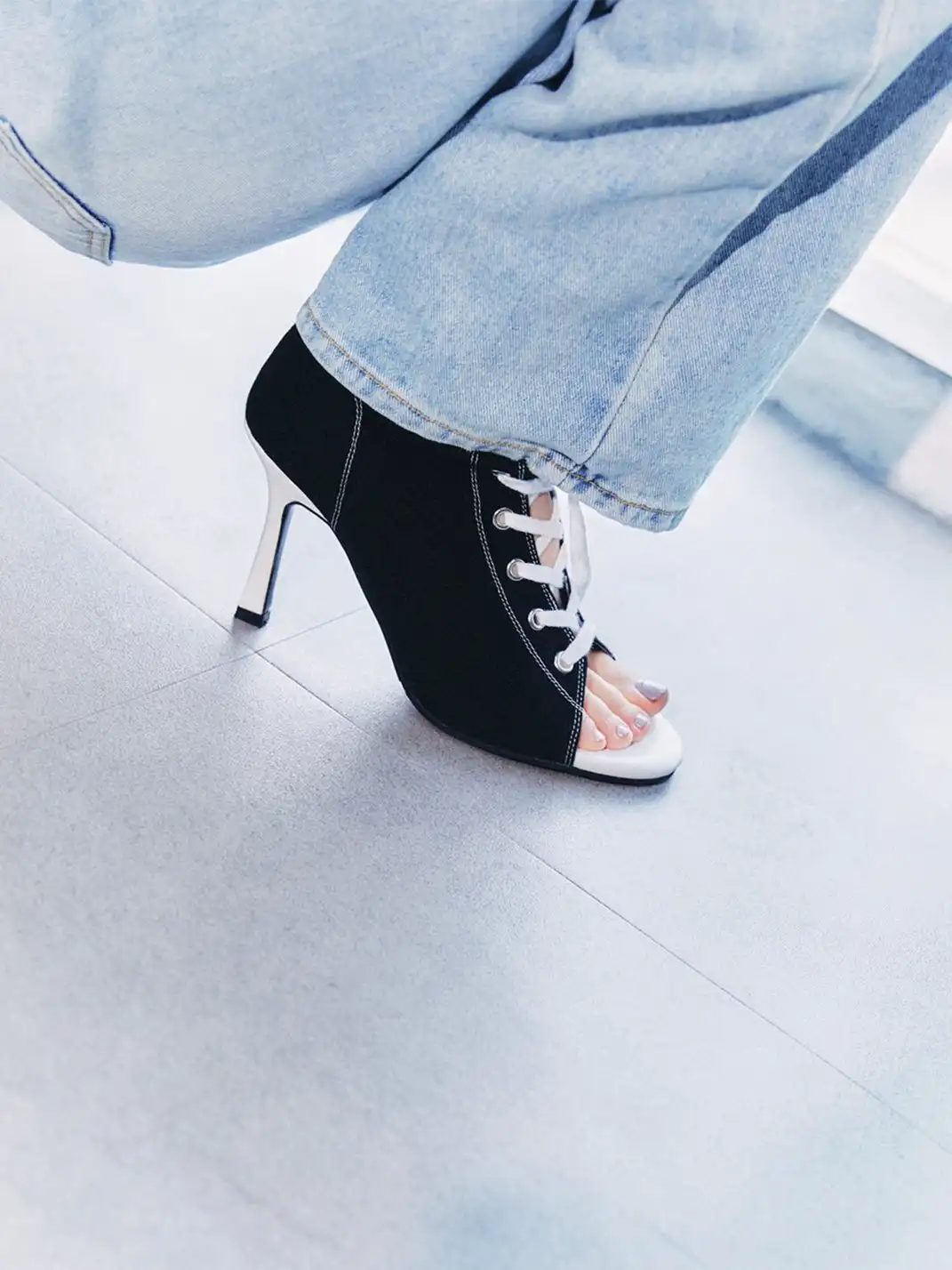 KFH | Open-Toe High Heel Ankle Boots