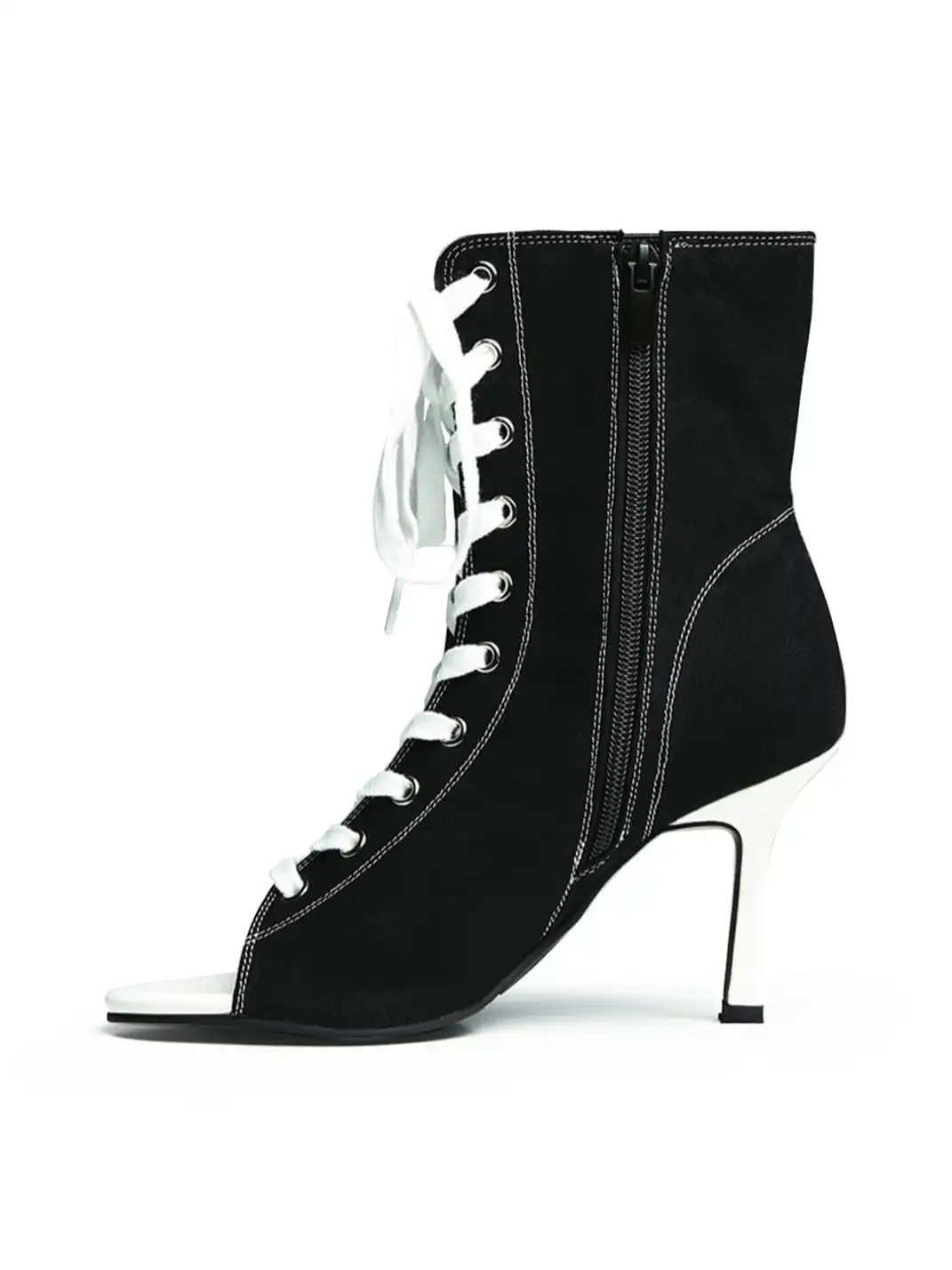 KFH | Open-Toe High Heel Ankle Boots